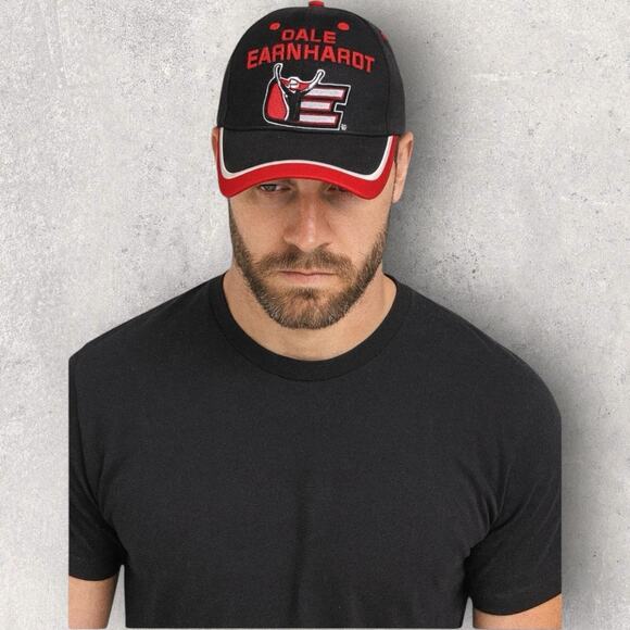 Dale Earnhardt NWT Winner’s Circle NASCAR Hat Cap Black Red Adjustable - Picture 1 of 8